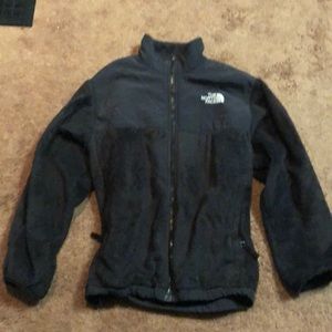 Girls zip up jacket. North face, size L